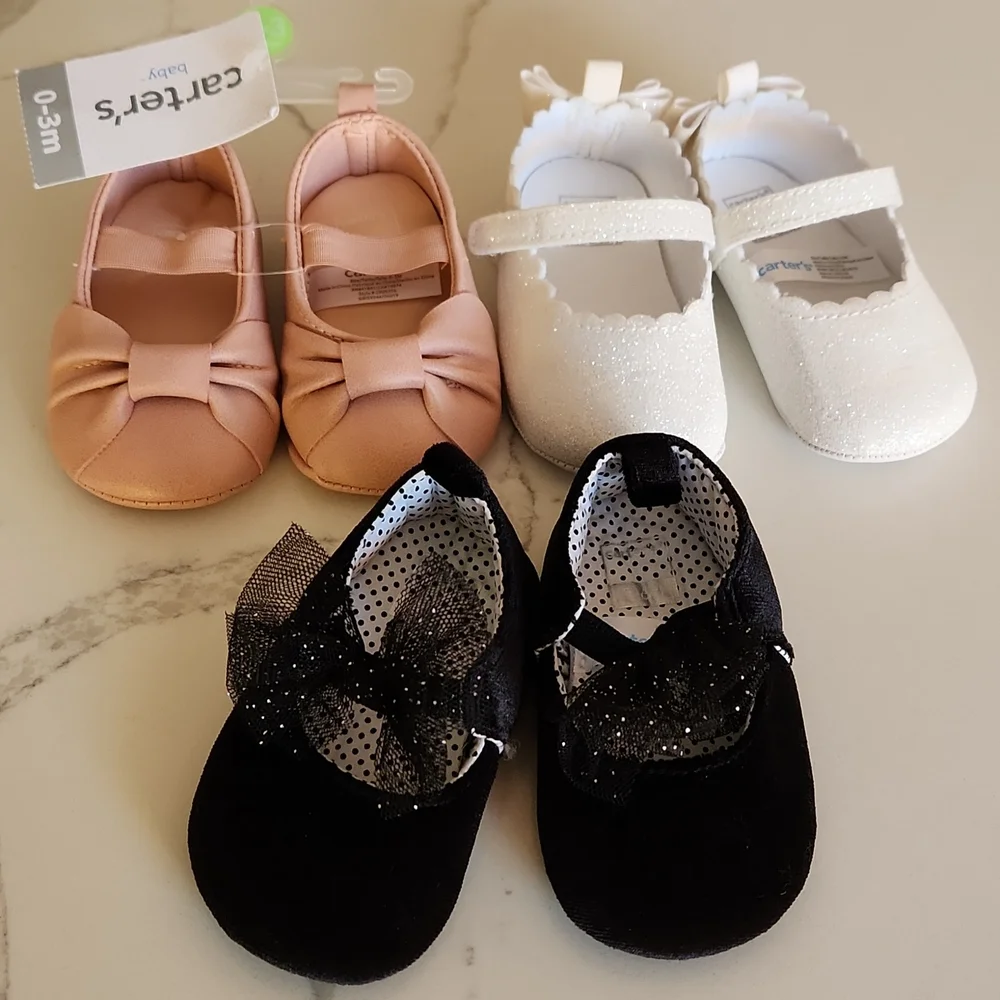(3) pairs of Carter's baby dress shoes
